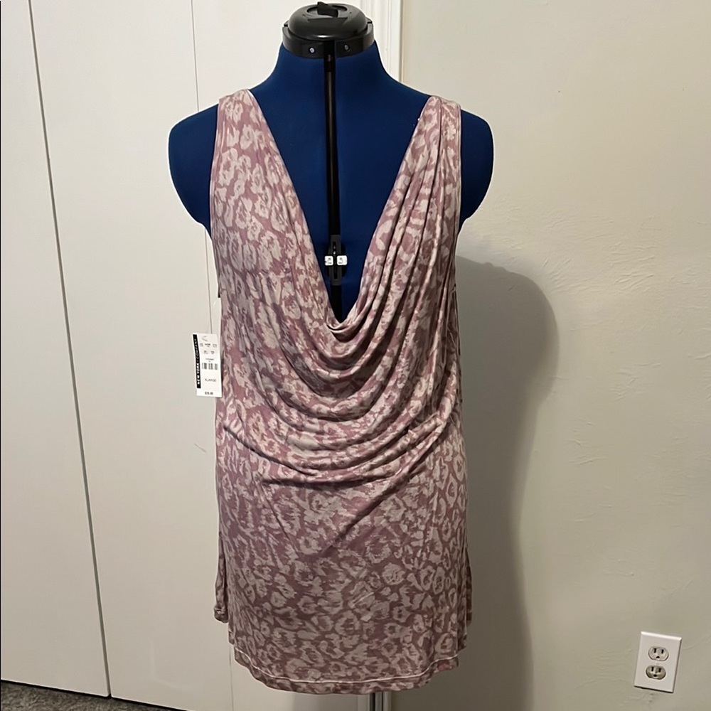 New York & Company Mauve Patterned Tank Top NWT